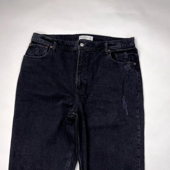 Abercrombie Fitch Ultra High Rise 90s Straight‎ Denim Jeans Women 33 16 Vintage - Picture 5 of 11